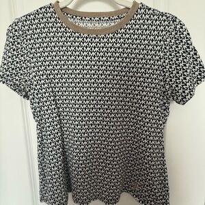 MICHAEL Michael Kors Black and White Monogram Tee